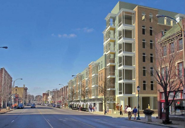 Proposed renderings of possible Wash. U. housing on the Loop from early 2010. The University recently announced that it will be following through with plans to extend housing to the north of campus starting next year. 