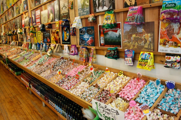 Rows of candy sit on display at Rocket Fizz on the Delmar Loop. Rocket Fizz opened its doors this summer in the retail space formerly occupied by City Sprouts. 
