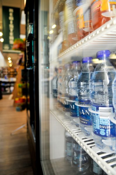 Wash. U. ceased selling bottled water this year, a move that has been picked up by colleges and universities around the country. (Evan Wiskup | Student LIfe)