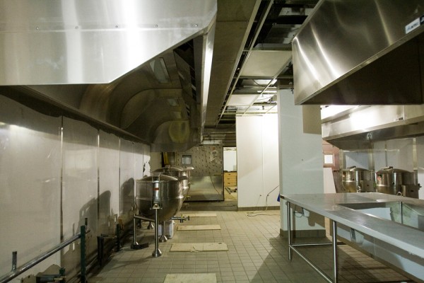The kitchen inside the new Wohl Center will be able to serve more than 3,000 people. (Kat Zhao | Student Life)