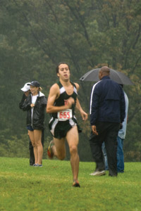 Sophomore Michael Burnstein races at the Big River Running Early Bird on Sept. 5. Burnstein led the Bears to a third-place finish at the NCAA Midwest Regional and a berth in the NCAA Championship in Cleveland on Nov. 21. (Johann Qua Hiansen | Student Life)