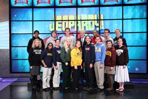 Nick Yozamp (top right) is a Jeopardy! College Championship finalist. He will compete Thursday and Friday in the tournament's two-day final. Courtesy of "Jeopardy!" Productions, Inc. ("Jeopardy!" Productions, Inc.)