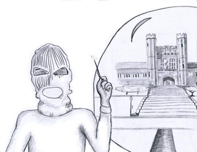 Cartoon - Popping the Wash. U. bubble