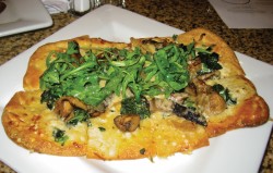 Try the gourmet and well portioned smoked salmon flatbread at Robust Wine Bar in Webster Grove.