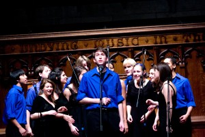 The Mosaic Whispers performs at the 2009 Rhythms for Rebuilding in Graham Chapel.