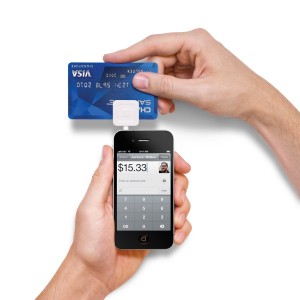 Square is a device that plugs into devices such as smart phones and iPads, enabling the user to have a credit card reader at any time, anywhere.