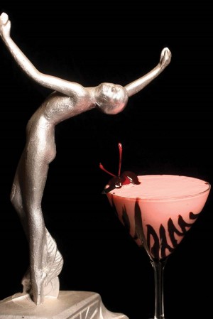 A Chocolate Covered Cherry, a type of martini malt, is served at The Fountain on Locust.