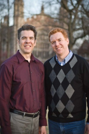 Charlie Robin, the executive director of Edison Theatre and the 560 Music Building (right) and his partner, Al Fischer. Fischer was terminated from his position as a Catholic school music teacher due to the couple’s plans to marry in New York later this month.