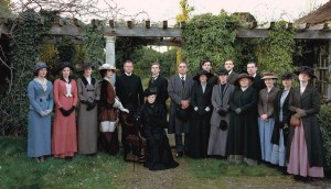 The stars of ITV’s new costume drama Downtown Abbey.
