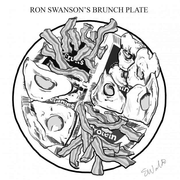 Editorial Cartoon: Ron Swanson’s Brunch Plate
