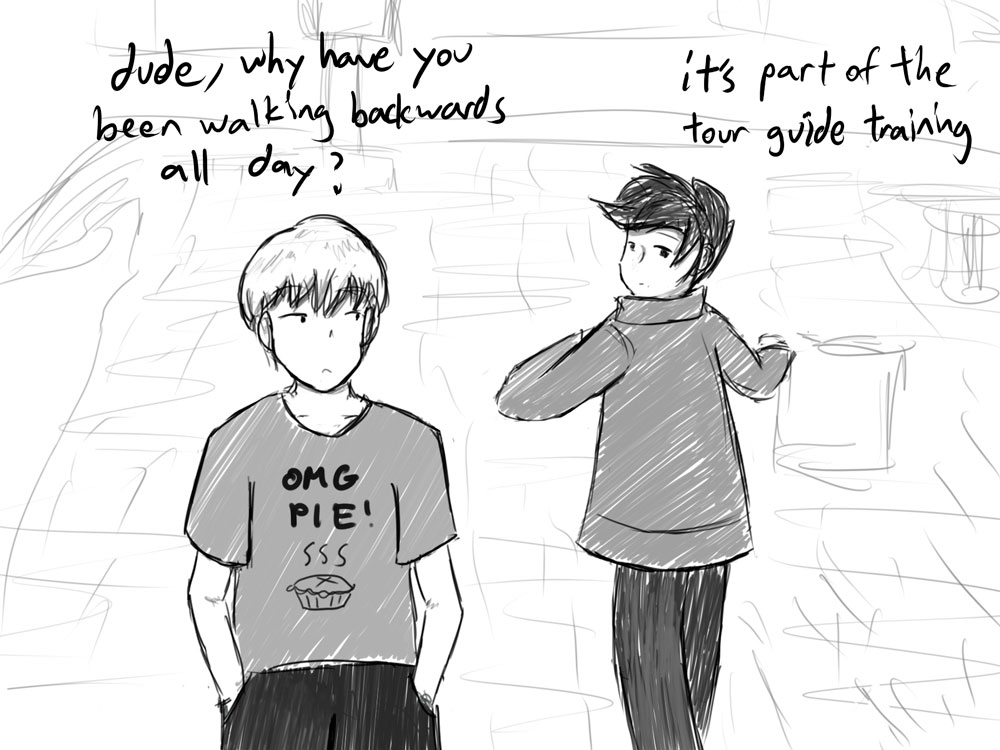 Editorial Cartoon Tour Guides Student Life