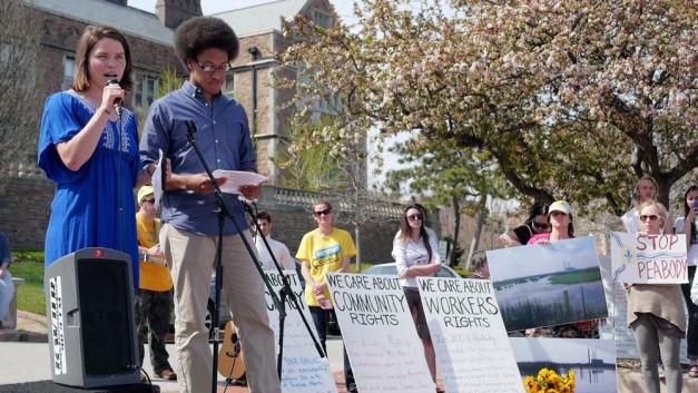 Anti-Peabody rally elevates support as students await negotiated terms