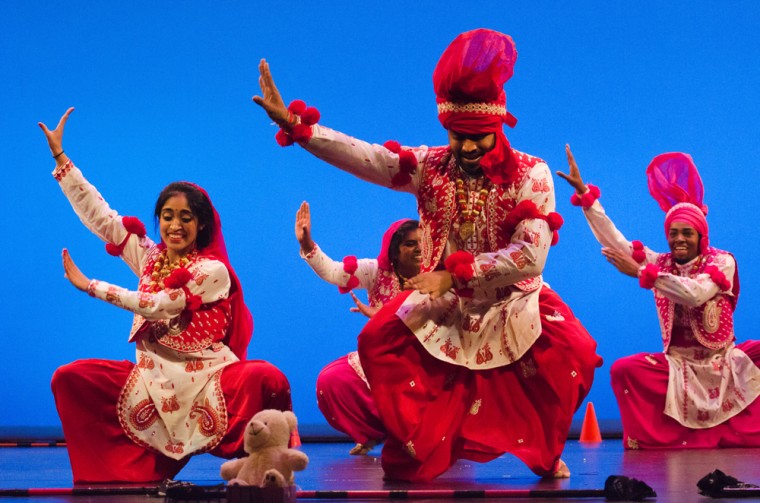 Dancers in traditional dress perform in one of the skits in Ashoka’s 25th Diwali show this weekend. This year’s show focused on raising cultural awareness among students both with and without South Asian heritage.