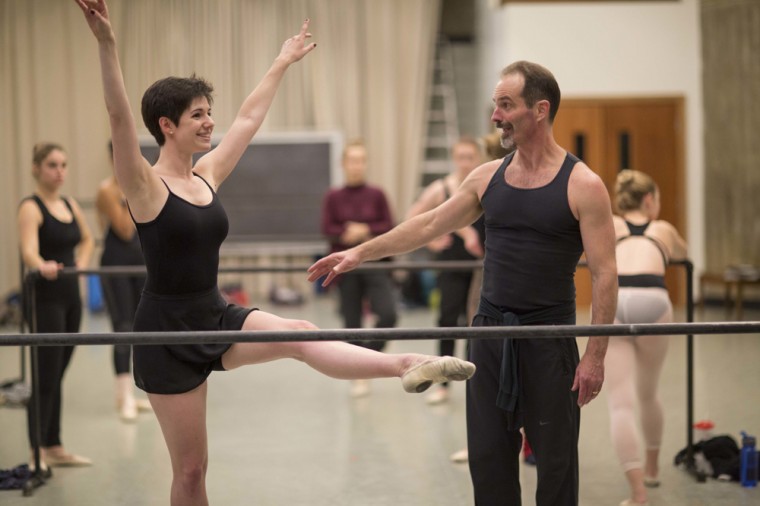 American Ballet Theater dancer  John Gardner instructs at a workshop class on Sunday, Nov. 2. Gardner and his wife, Amanda McKerrow, served as guest artists in residence, setting a ballet by Antony Tudor.