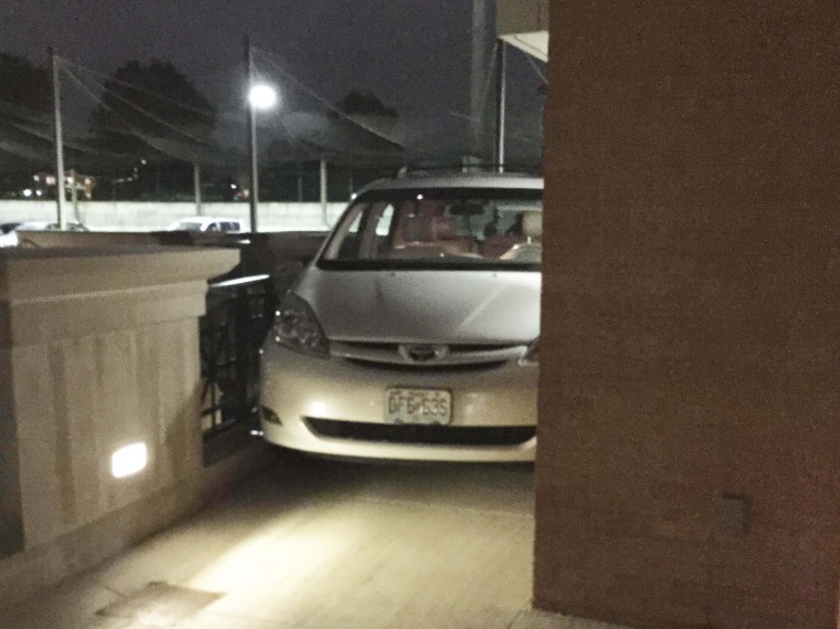 A student-owned vehicle crashes into Nemerov House. The vehicle became wedged between the residential hall and the top of the Shepley parking garage just after midnight on Saturday morning.