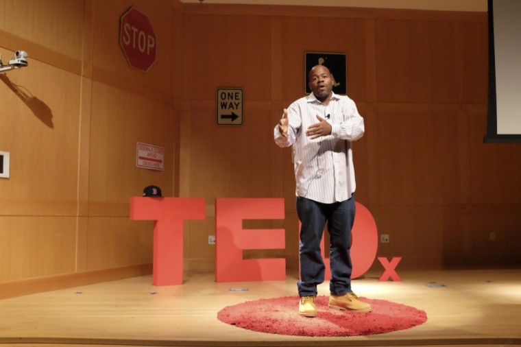 Andre Norman speaks at this year’s TEDxWUSTL conference featuring several students and professors talking about issues close to them.