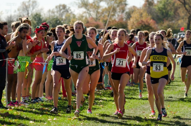 Cross-country runners participate in the UAA Conference Cross Country Championship on Nov. 1, 2014. This weekend, the women’s team took fifth place and the men’s team took 16th place at the NCAA Championships.