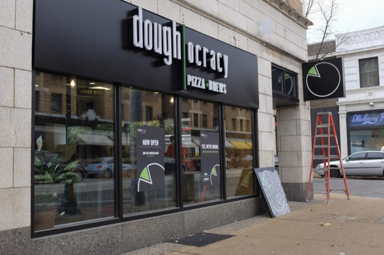 Doughocracy Pizza + Brews, a recently opened pizza restaurant, sits in the Delmar Loop. The restuarant offers custom-made pizzas, salads and a wide variety of beers.