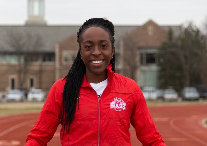 Junior Daisy Ogede competes in sprints and hurdles. Ogede holds three school records and was a three-time NCAA DIII Outdoor Track & Field All-American in 2015.