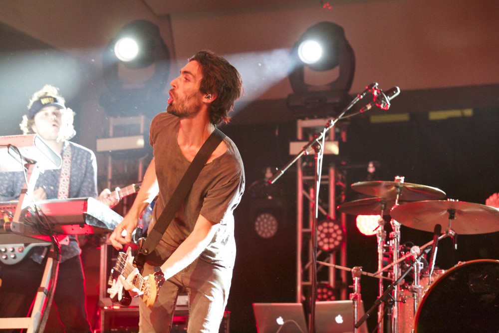 The All-American Rejects' frontman Tyson Ritter performs at spring WILD. The pop-punk band played some of its hits, including “Move Along,” “Gives you Hell” and “Dirty Little Secret” at the concert on Friday.