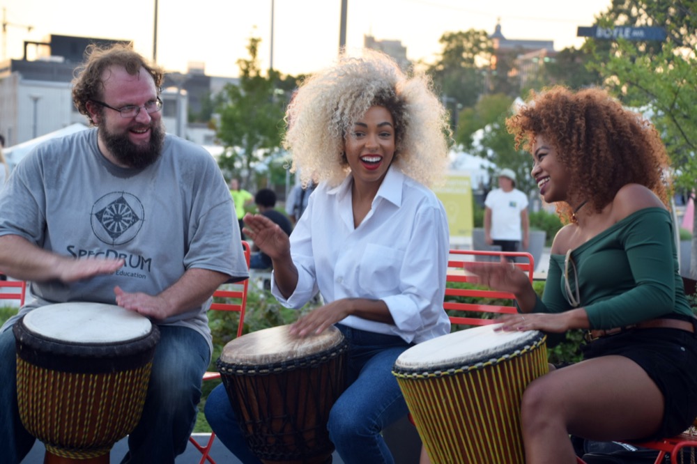 Musicians perform at the Murmuration Festival hosted at the Cortex Innovation Community last weekend. The three-day festival brought together musicians, artists and innovators in St. Louis.