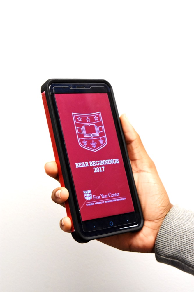 The WashUevents app is a great way for students to stay on top of campus events. It includes downloadable guides such as Bear Beginnings.