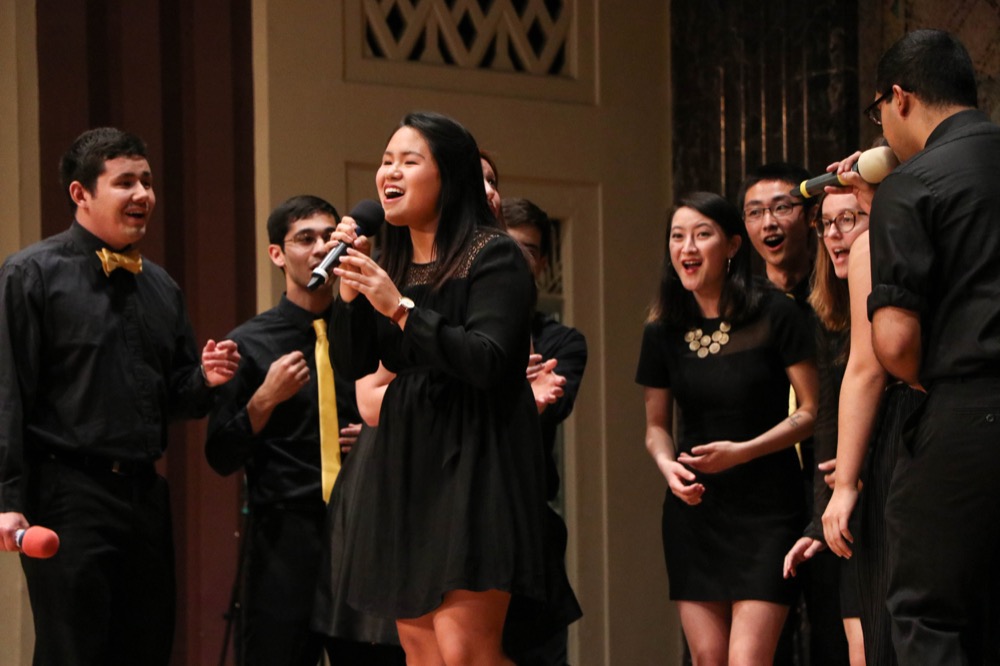 The Aristocats perform “Look Through My Eyes,” from the Disney film “Brother Bear,” onstage in Friday’s performance.