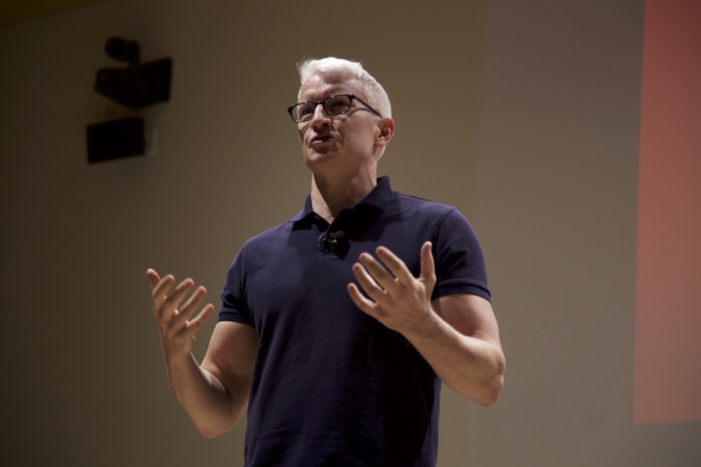 CNN’s Anderson Cooper speaks at Knight Hall on Oct. 28. Cooper was chosen to deliver the keynote address as part of Founder’s Day this weekend.