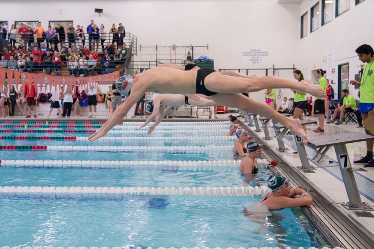 The Bears participate in the WashU Invitational held at the Millstone Pool Jan. 12. The Bears’ team opened the second half of the season with wins on both the men’s and women’s sides.
