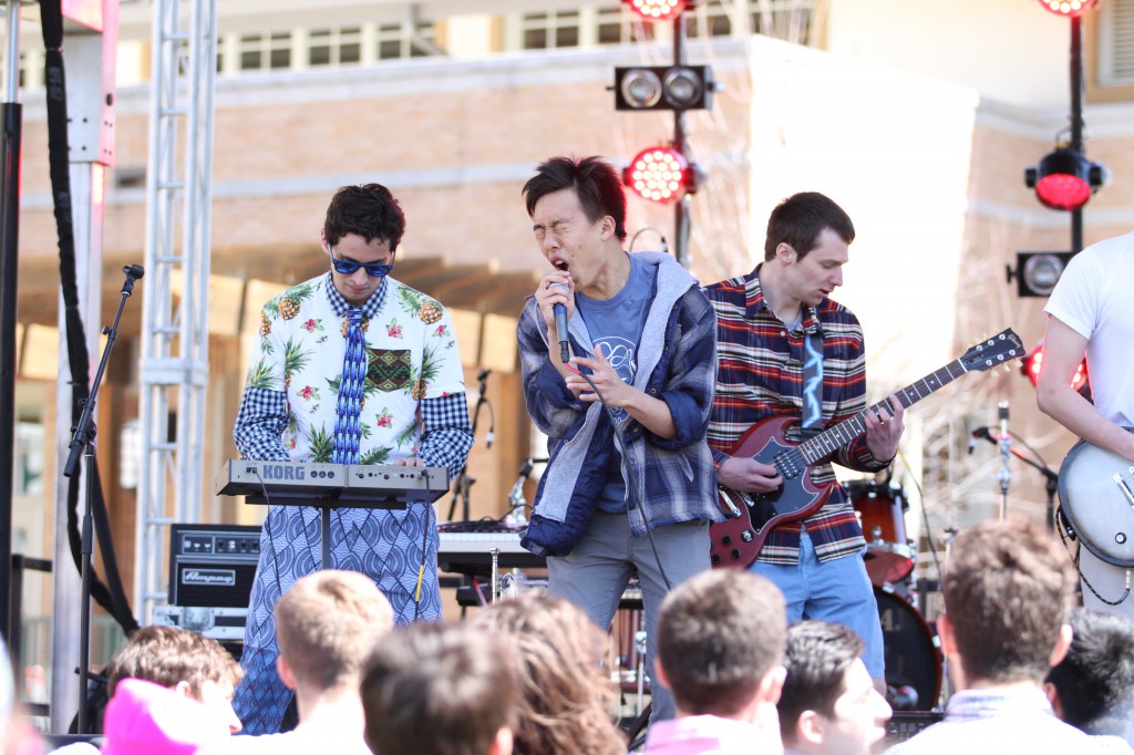 Student band Devin and the Atmospheres performs as an opener for BORNS at WUStock in 2016. Devin and the Atmospheres will participate in Battle of the Bands in Ursa’s Saturday.