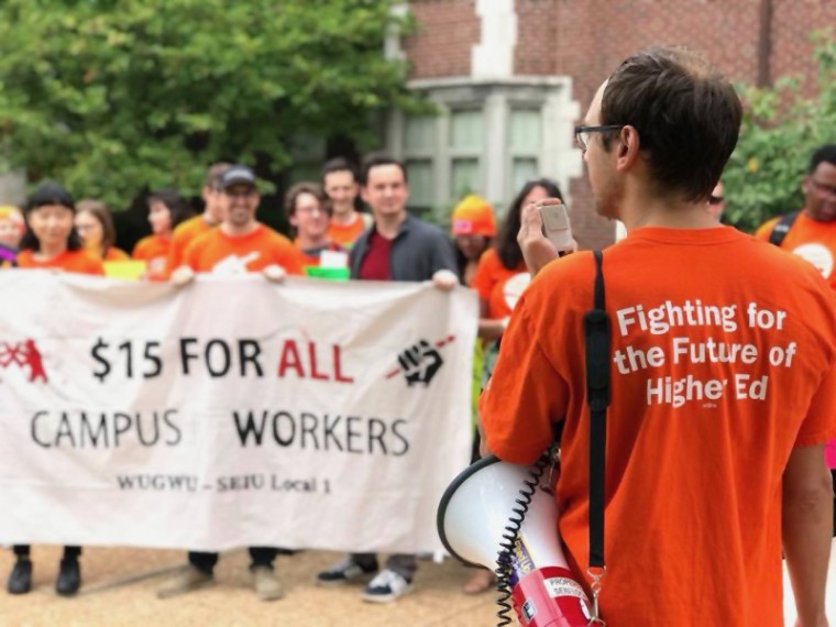 WUGWU and SWA members rally, march for a living wage