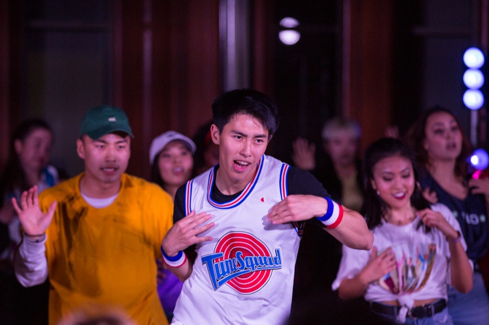Dancers in Washington University's Urban & Hip-Hop Union (WUHHU) perform in the group's annual showcase. This year’s show, “Big DUC Energy,” turned Tisch Commons into a ‘90s-themed dance floor.