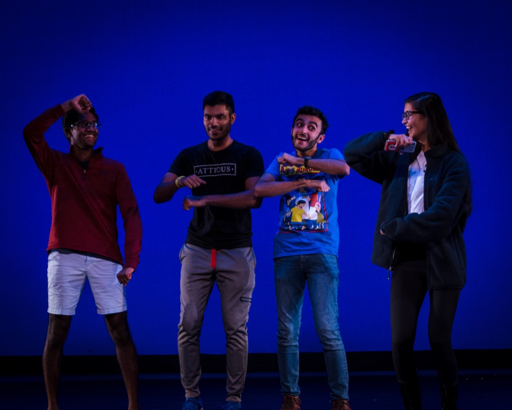 Sophomores perform in their class dance segment of the show during dress rehearsal.