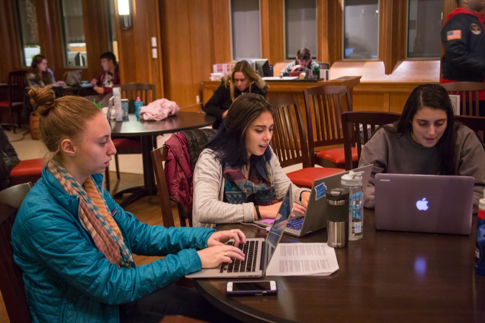 Students at an event hosted by Title Mine on Dec. 7 write a comment on the new Title IX regulations released by the Department of Education. Title Mine hosted the second Comment Writing Party on Jan. 17.