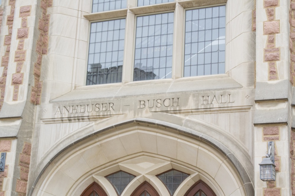 Anheuser-Busch Hall, home of the Washington University School of Law, is one of two buildings on campus connected to the Anheuser-Busch Brewery. The Busch family and the Anheuser-Busch Company have both made large contributions to the University over its history. 