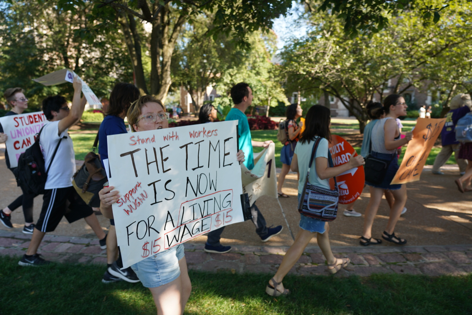 ‘Out of the classroom, into the streets’: WUGWU joins with other local organizations in call to change police contract