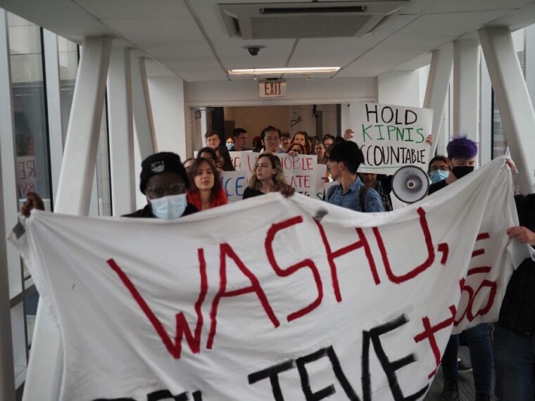WashU Graduate Workers Union protests University’s handling of sexual harassment cases