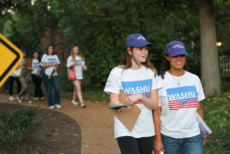 Dorm-to-dorm canvassing: WashU Votes conducts voter drive across student housing