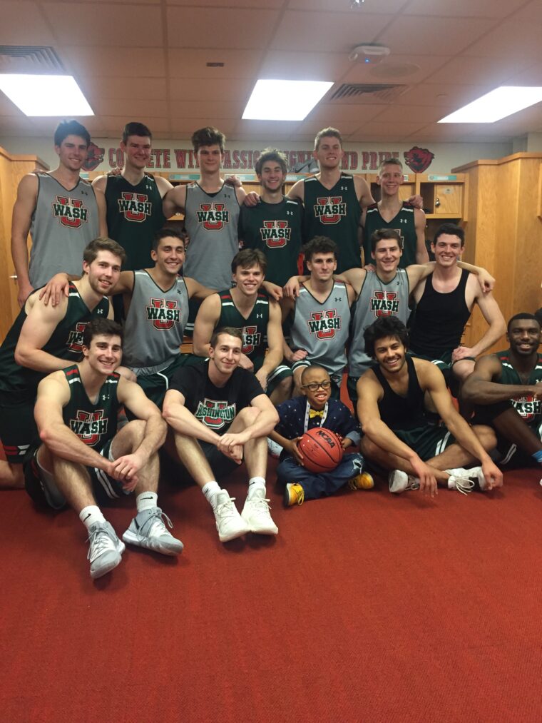 Making an impact: WashU men’s basketball’s inspiring connection with a St. Louis teenager