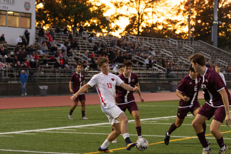 With two close victories, No. 12 men’s soccer advances to the Sweet 16